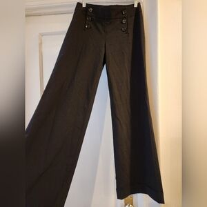 Wide-Leg Button Express Pants